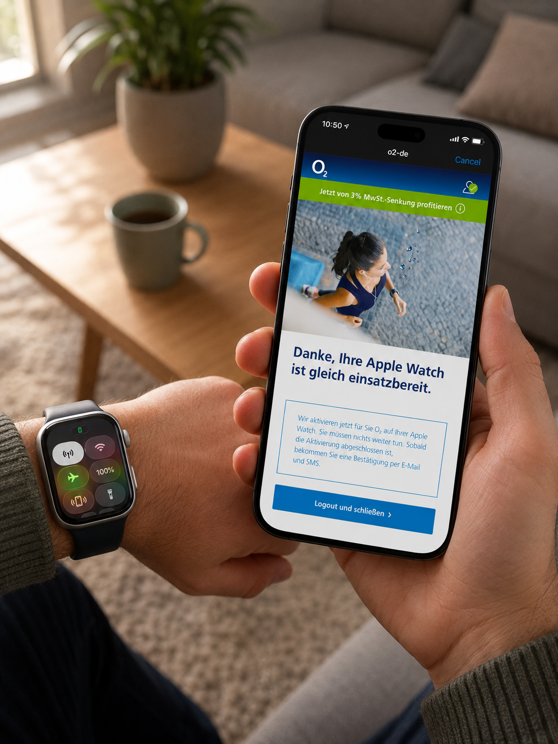 o2 Apple Watch eSIM activation flow