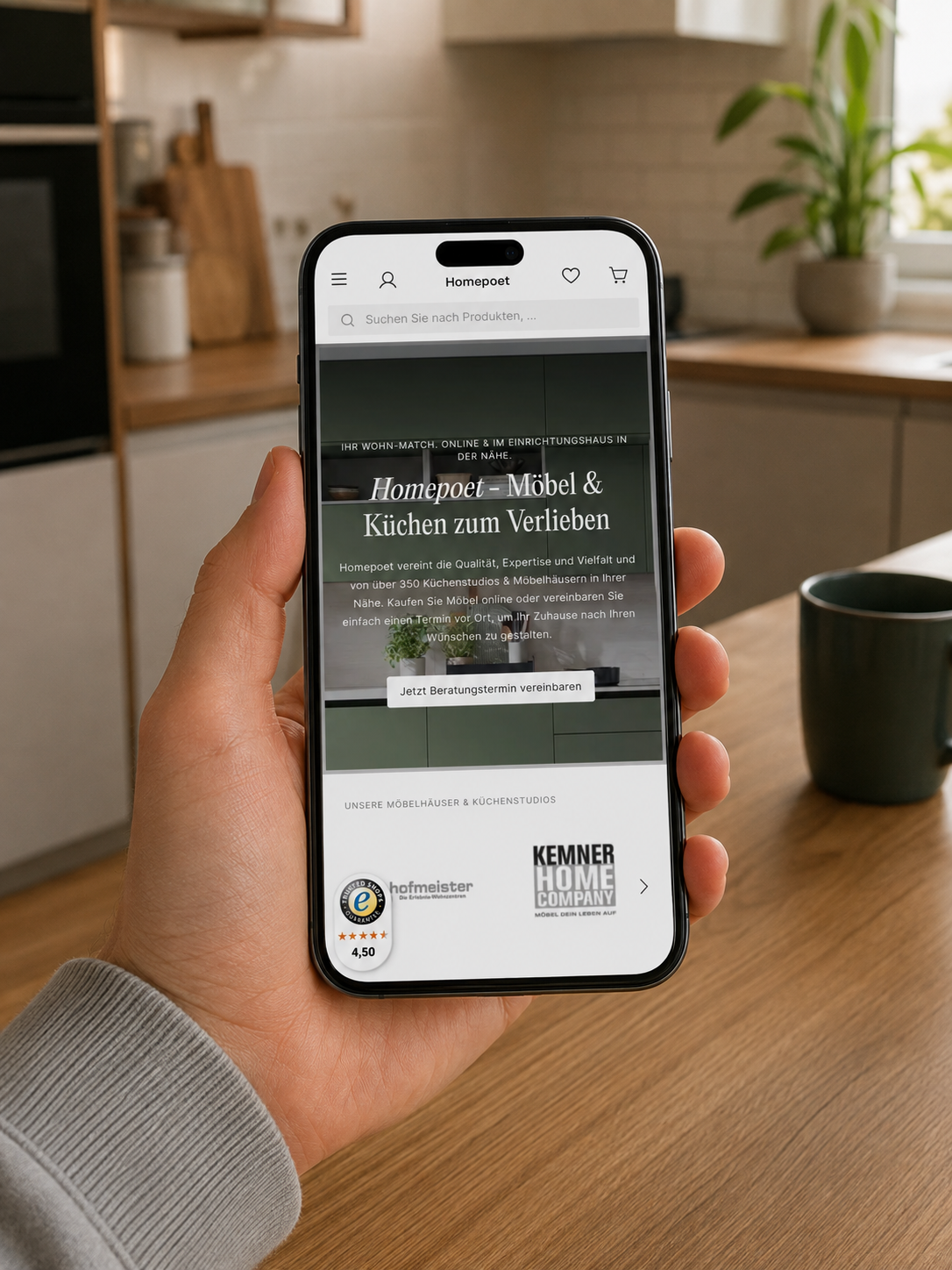 Homepoet ecommerce mockup
